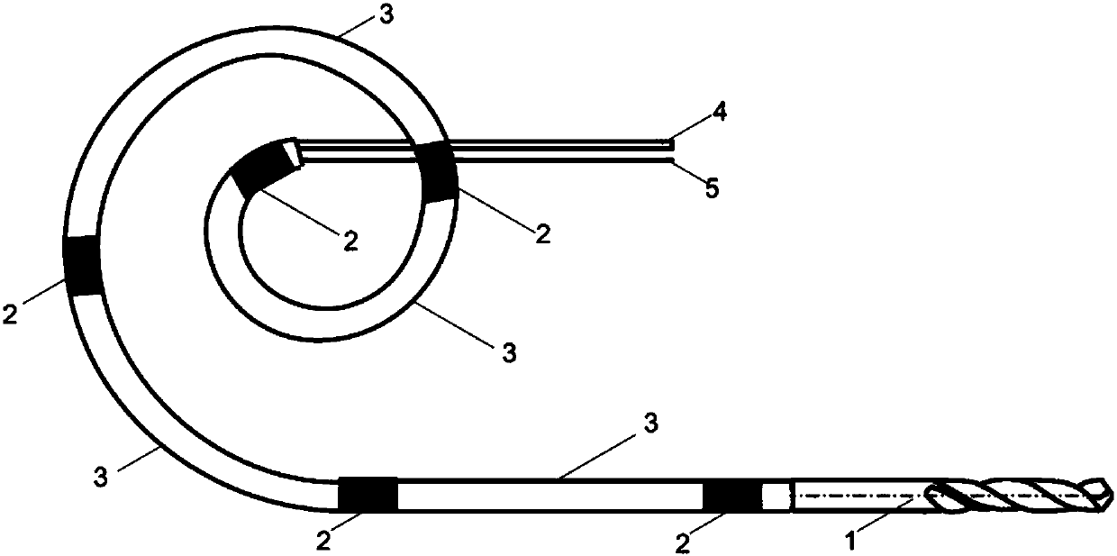 Easy push coilable horizontal borehole geophone string