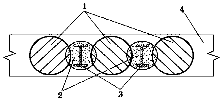 Construction method of stiffening core curtain pile and wall protection pile anchor combined supporting structure