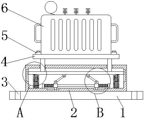 Power transformer fixing device