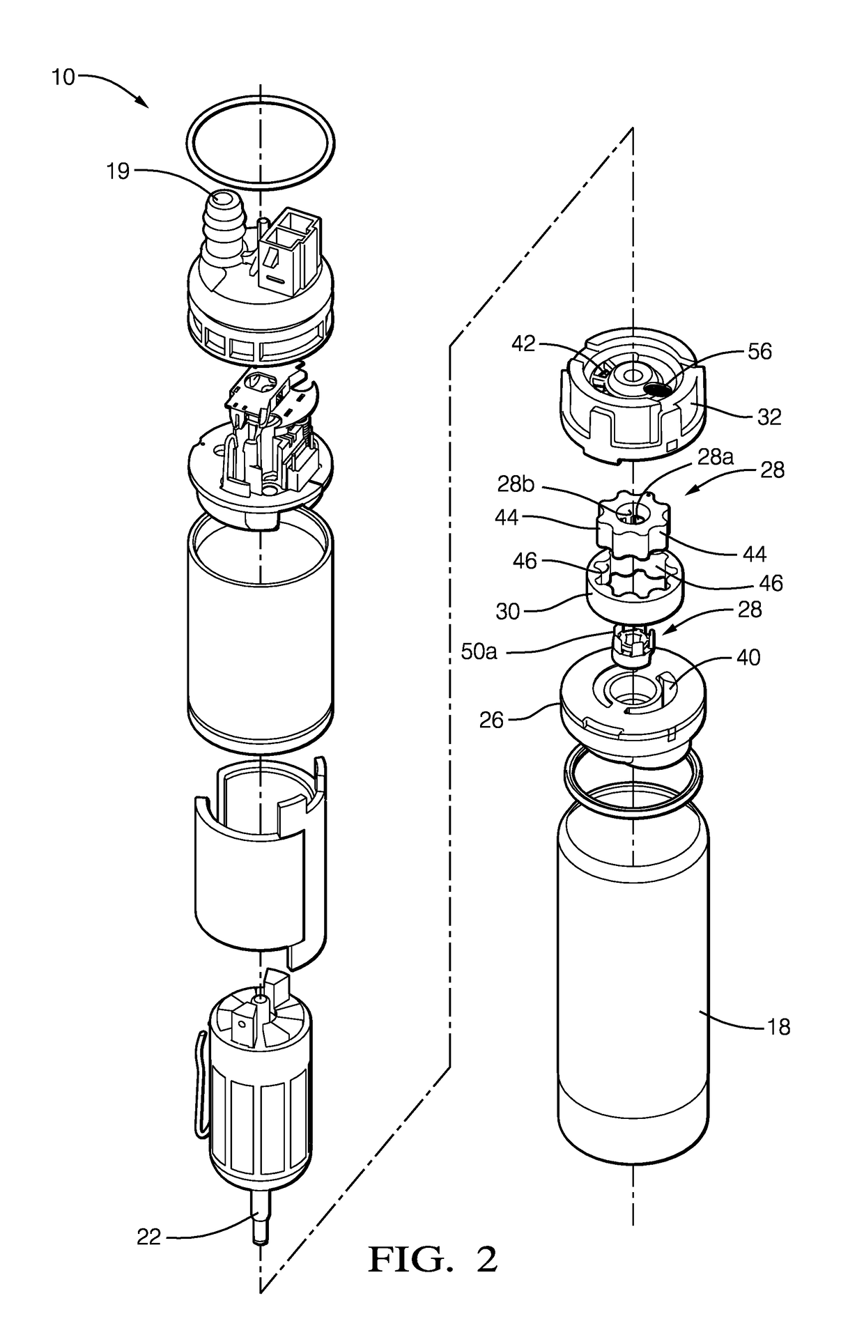 Fluid Pump with Rotating Pumping Element Wear Reduction