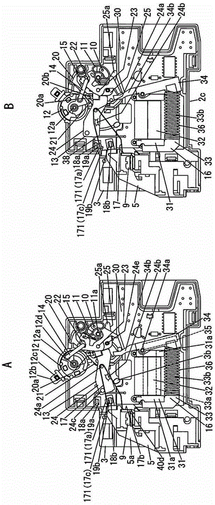 External tripping device for circuit breakers