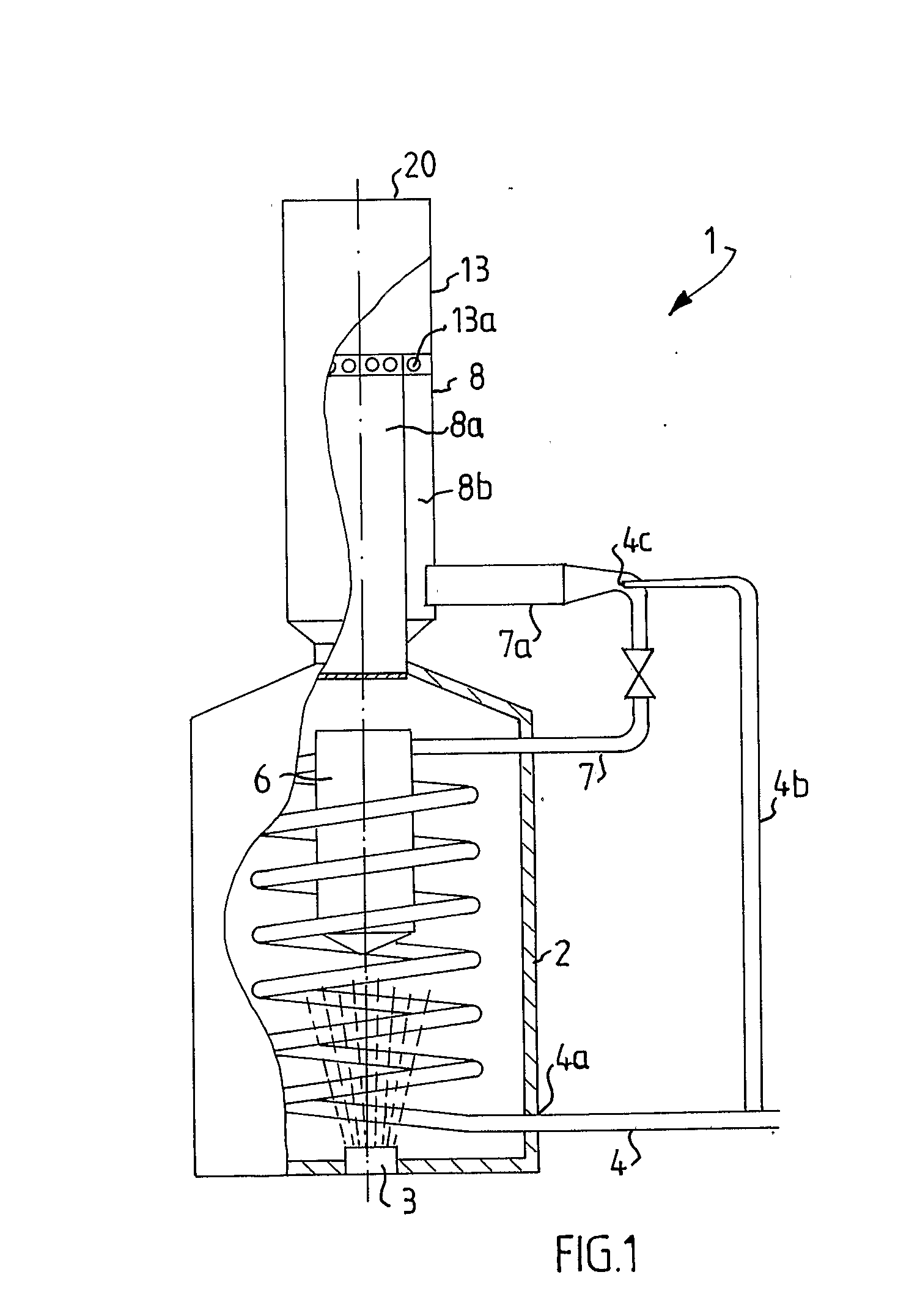 Method and Device for Producing a Gaseous Medium Comprising Steam