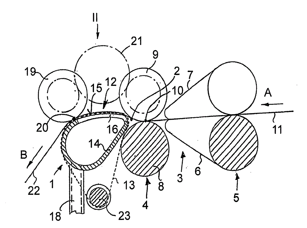 Transport belt for conveying fiber strand