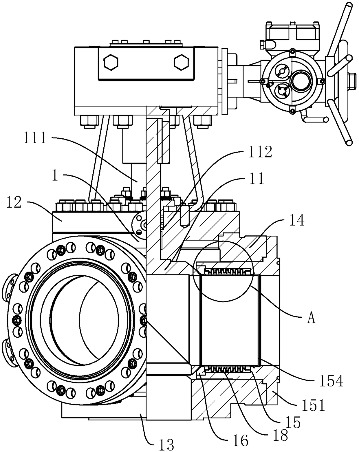 Multi-channel high-temperature all-metal sealing ball valve