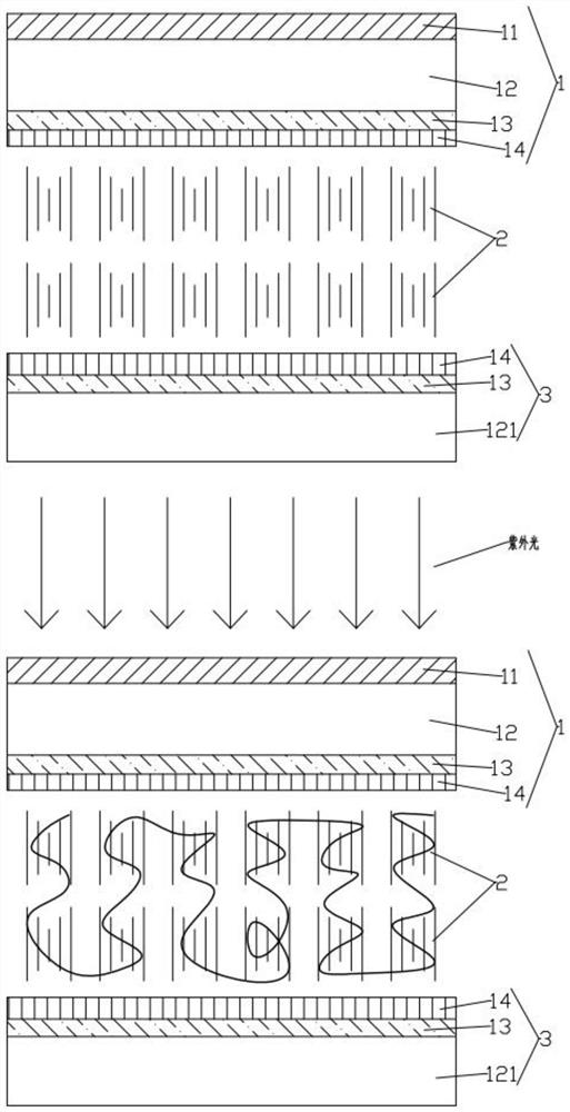 Composite liquid crystal film capable of being quickly self-repaired and preparation method thereof