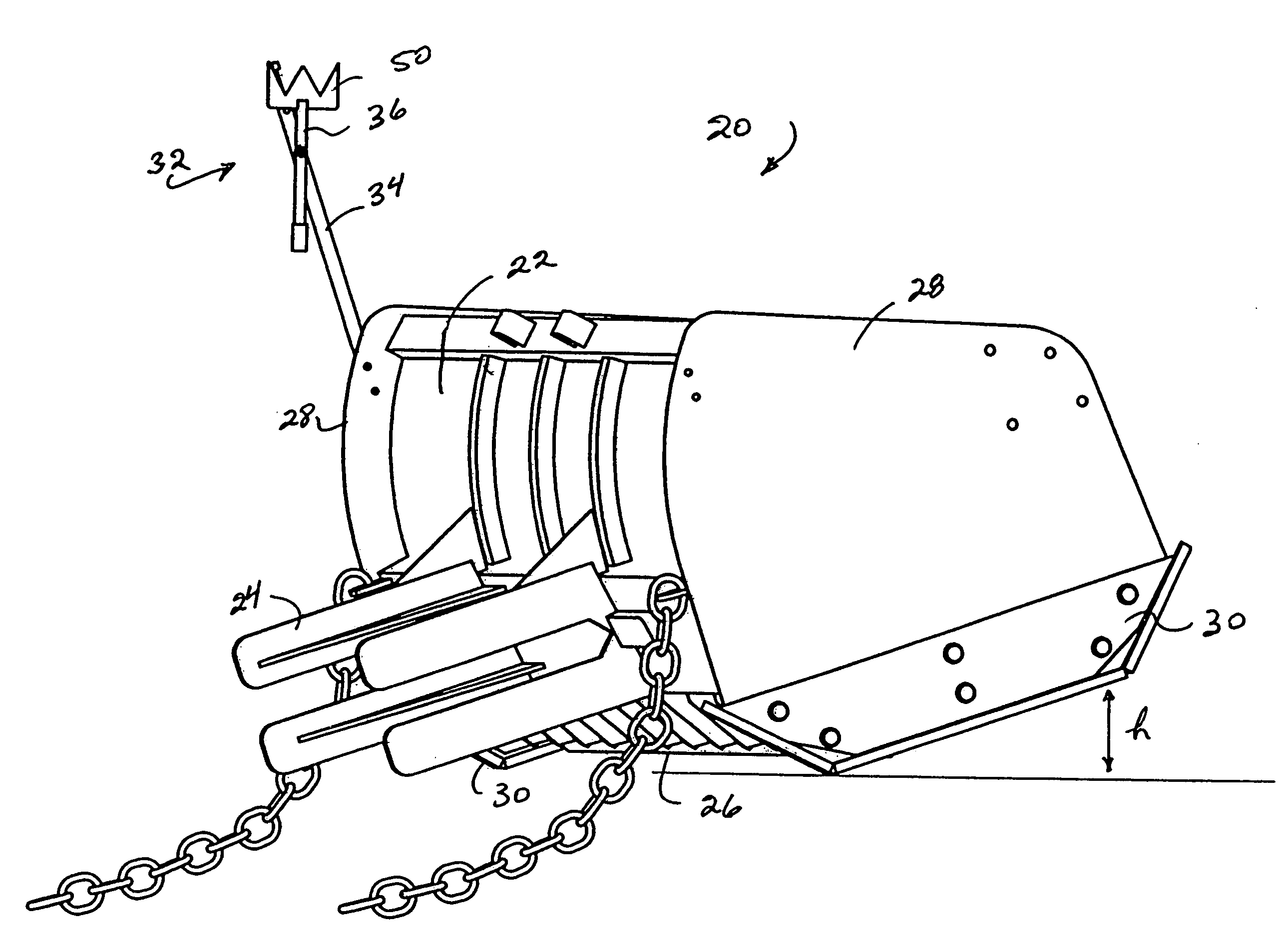 Level indicator for snow plow