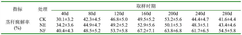 A cultivation method of conservation tillage combined with the application of rapid decomposing agent for stalks