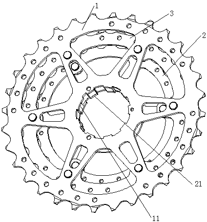 Bicycle rear chain wheel assembly