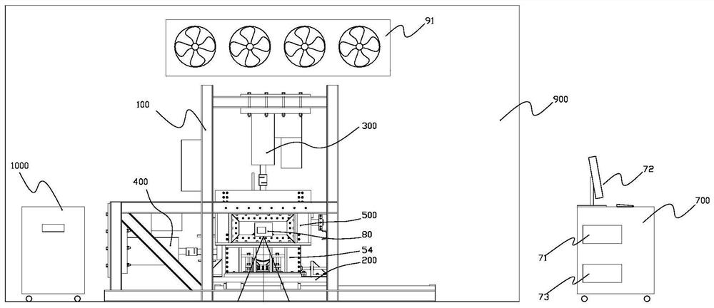 Experimental device for researching shear slip mechanical properties of frozen soil between freezing pipe roofs