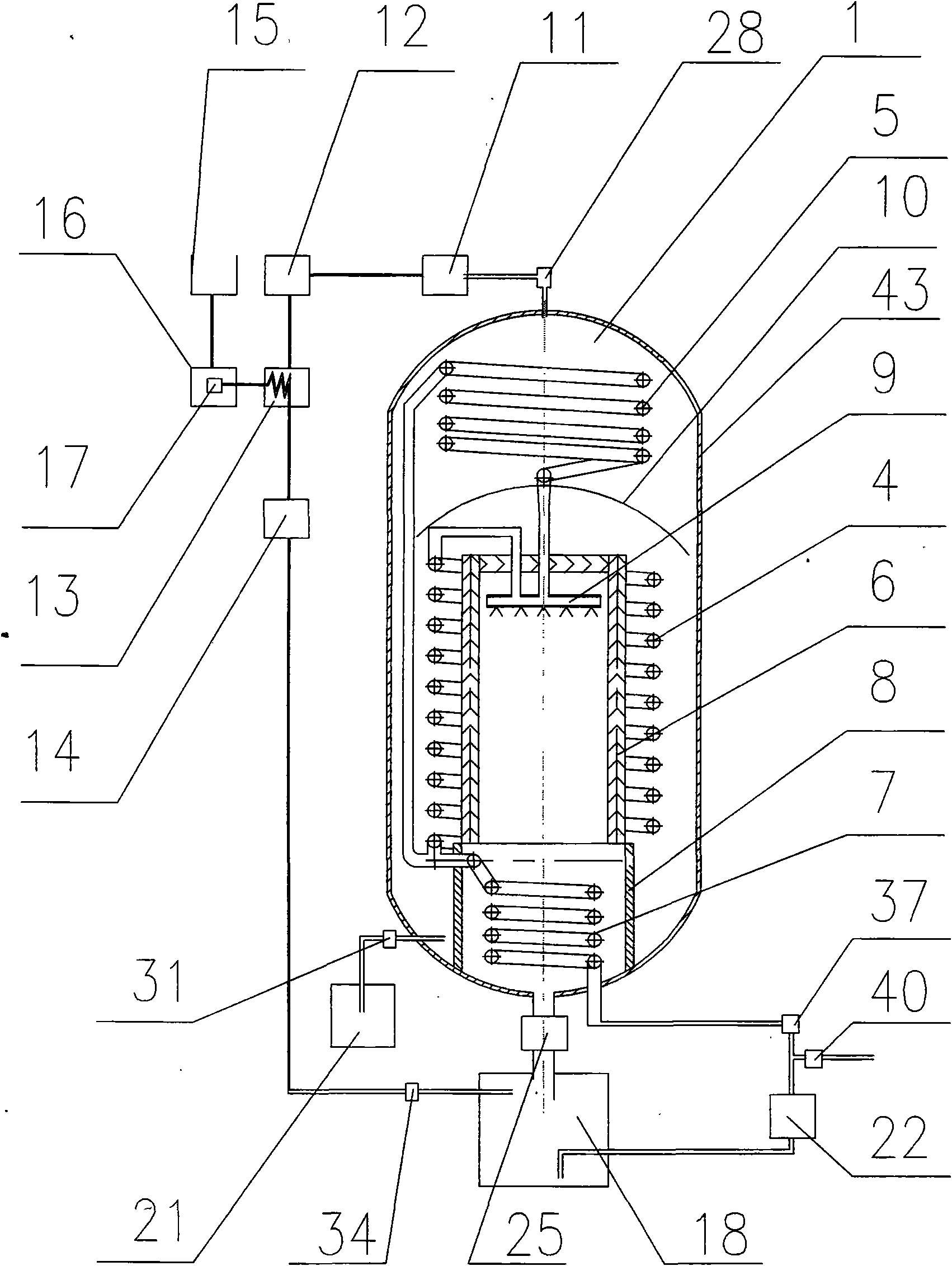 Device for desalinating seawater through normal-temperature distillation