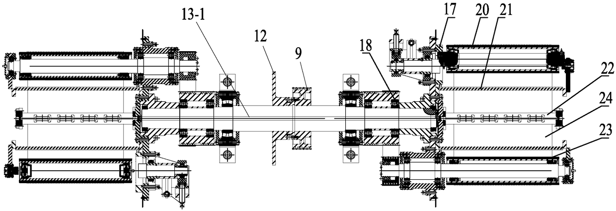 Rotation disc device of derusting machine