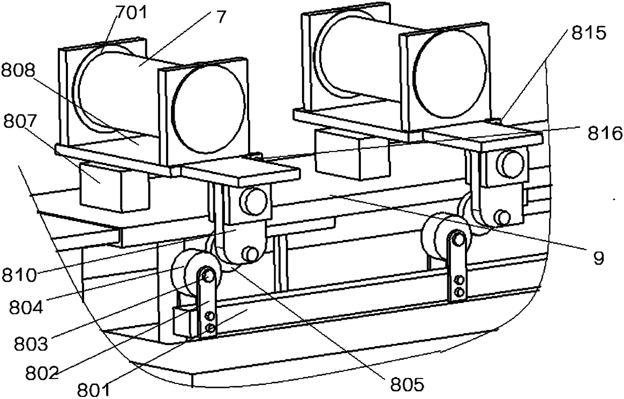 Front lifting adjustment mechanism for seamless steel tube perforating machine