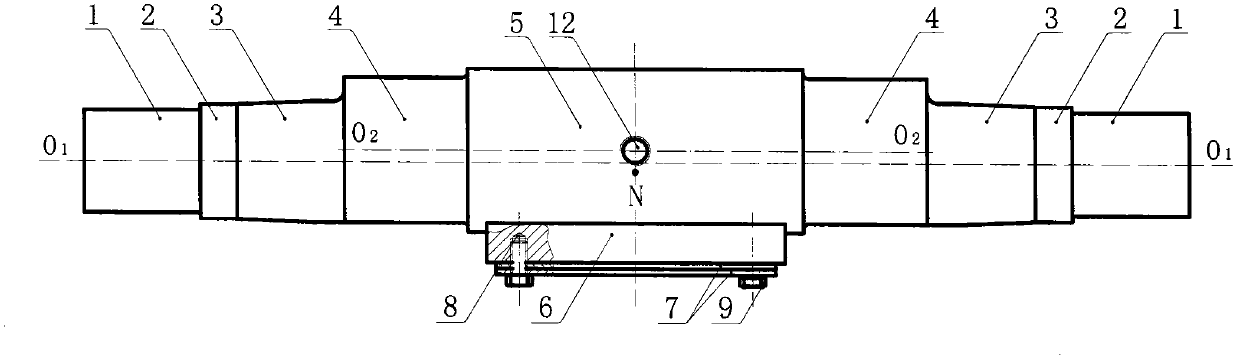 Weight type self-balancing eccentric shaft