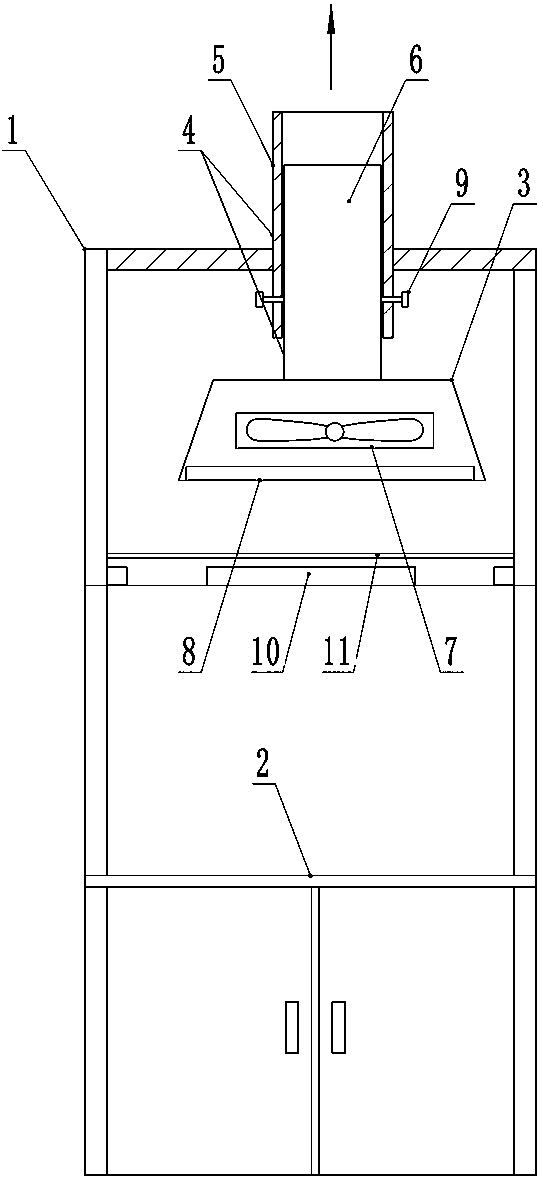 Laboratory fuming cupboard energy-saving lighting system