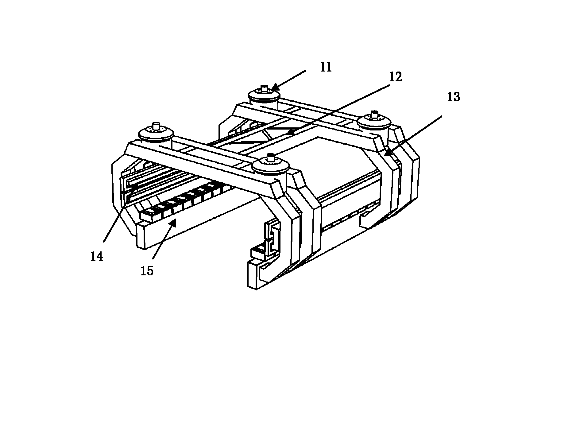 Suspension unit structure of maglev train