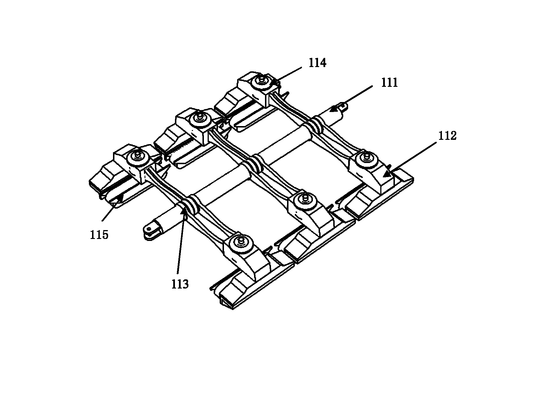 Suspension unit structure of maglev train