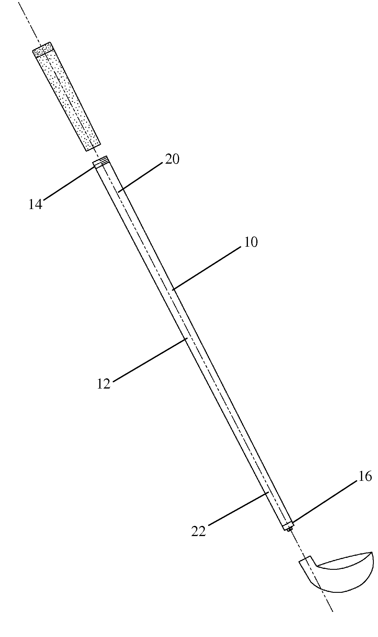 Golf club shaft with adjustable stiffness