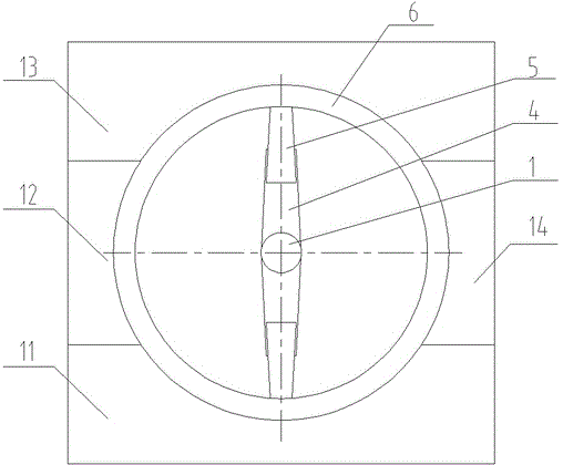 Aluminum flywheel shell low-pressure metal mold