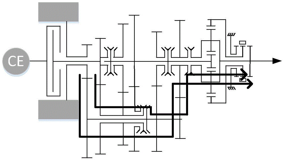 Parallel-type hybrid-power multi-gear gearbox of commercial vehicle