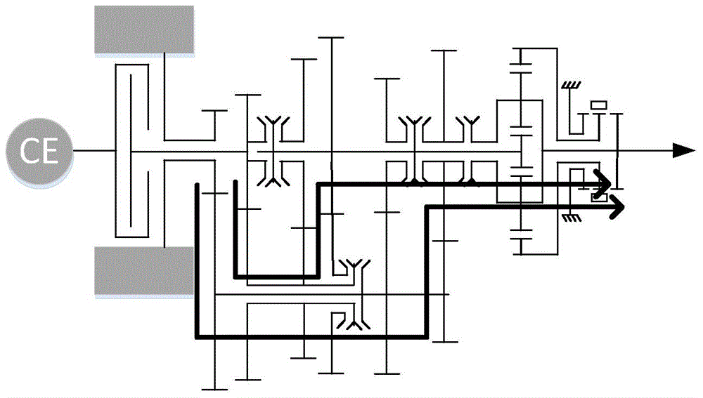 Parallel-type hybrid-power multi-gear gearbox of commercial vehicle