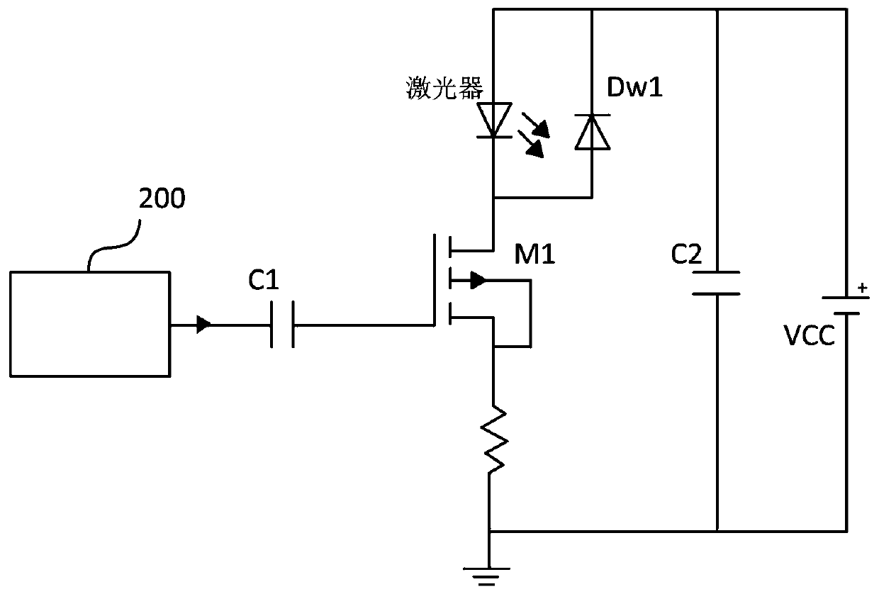 High-frequency narrow-pulse semiconductor laser driving circuit