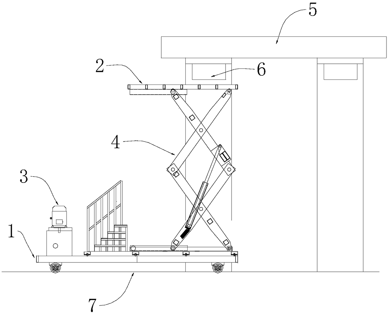 Rolling mill pressure head auxiliary dismounting and mounting device and pressure head dismounting method