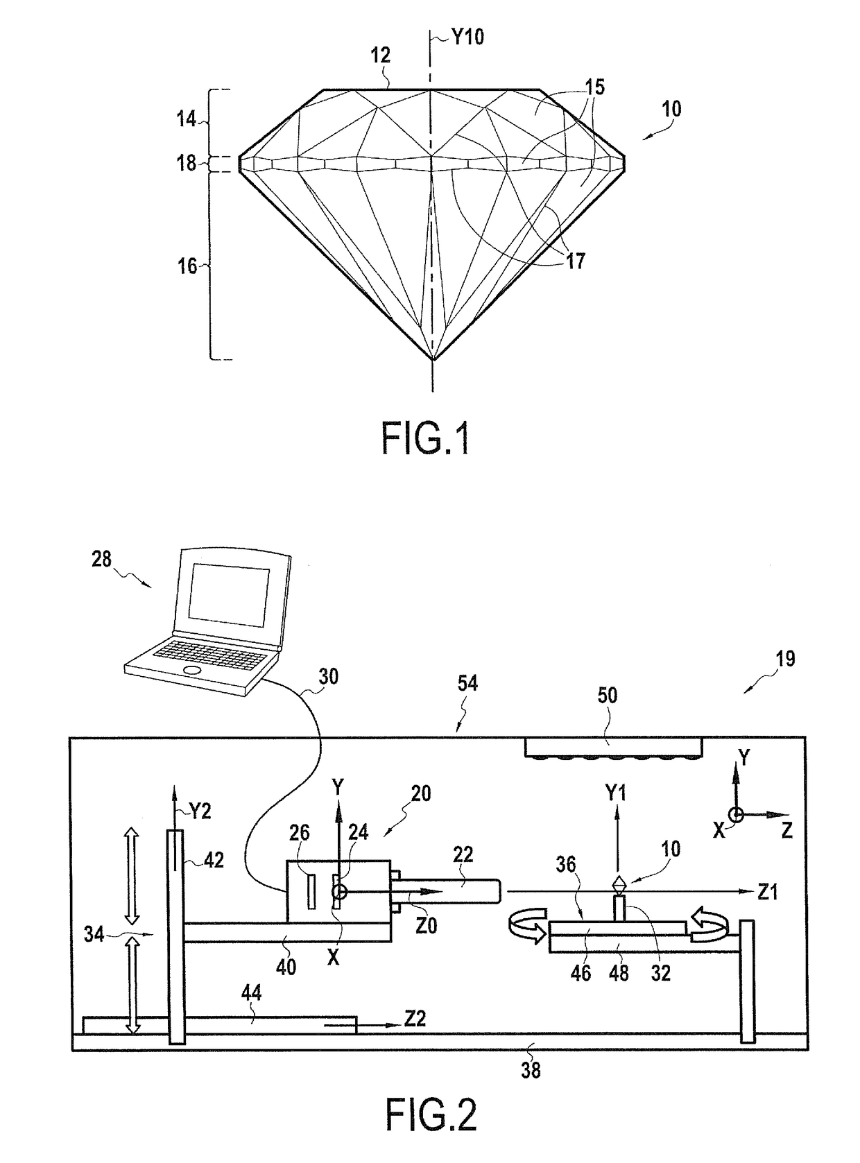 Method for computing a unique identifier for a gemstone having facets