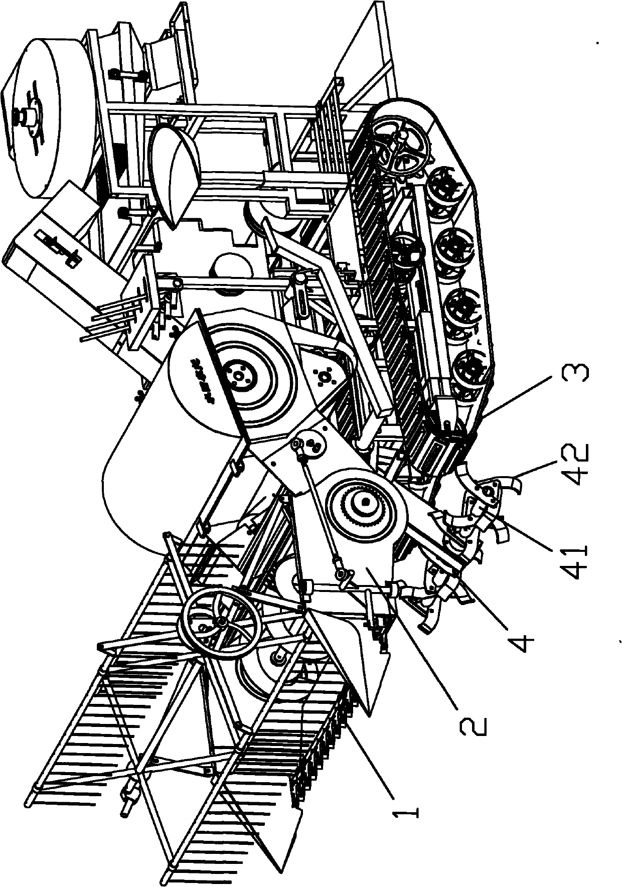 Combine harvester with rotary stubble cutter