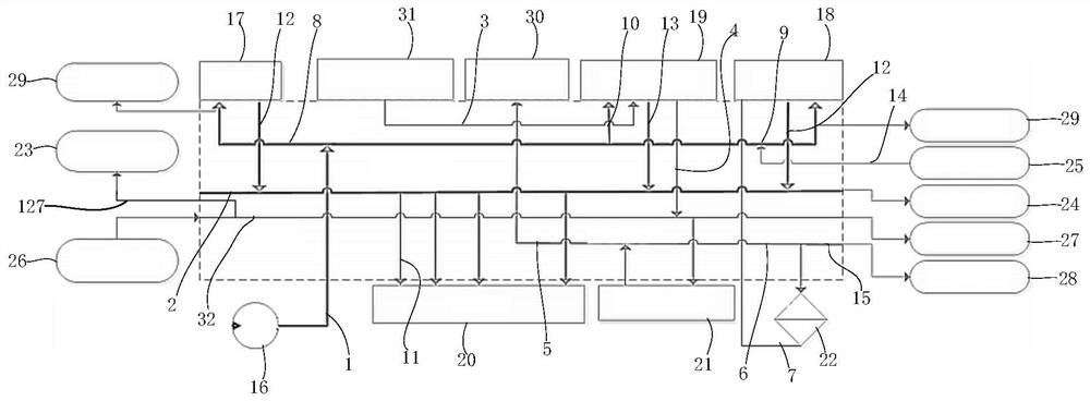 A V-type engine and integrated block