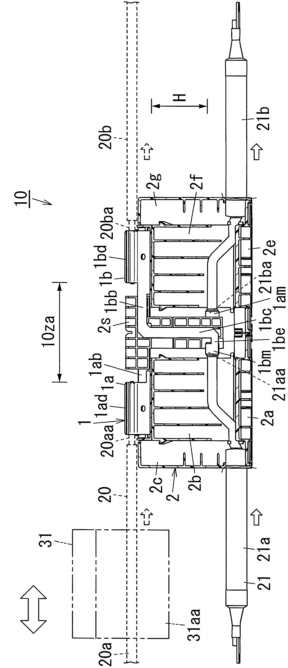 Electric power line introduction device and non -contact insulation set appliances