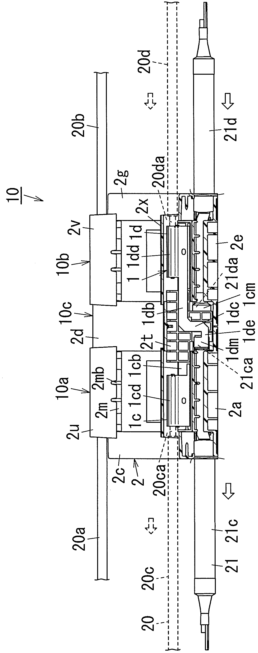 Electric power line introduction device and non -contact insulation set appliances