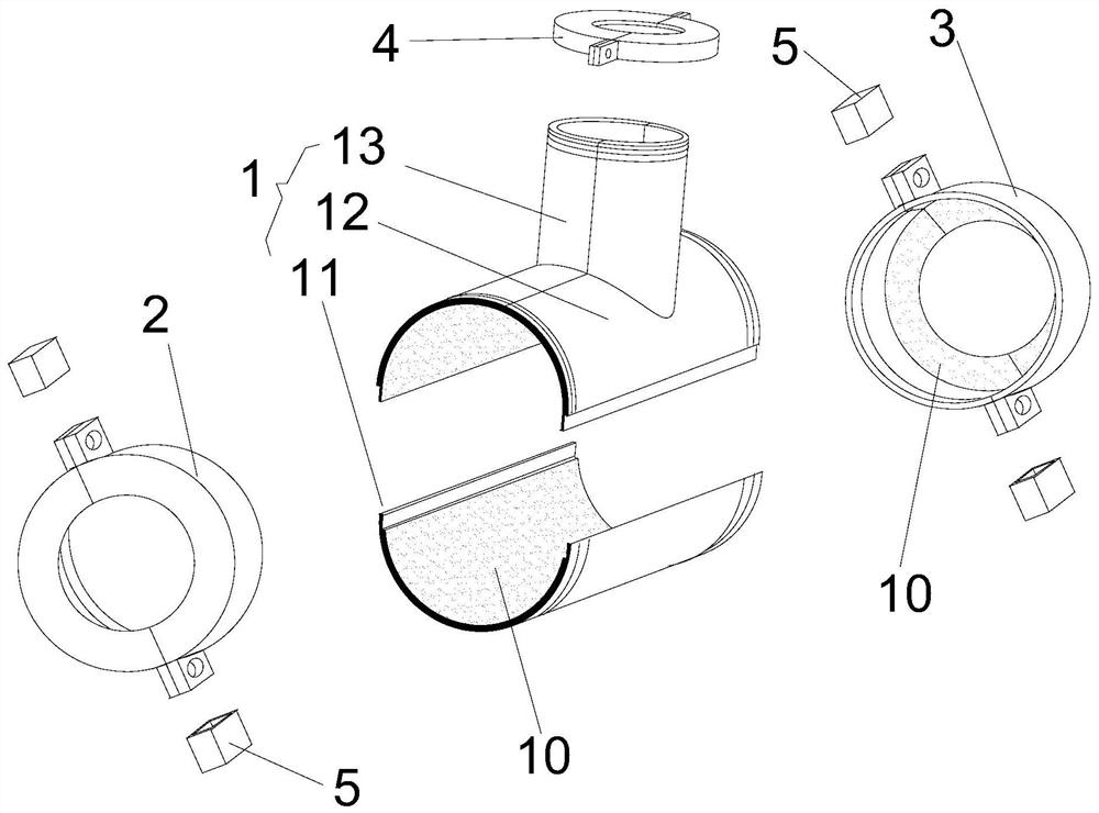 Magnetic field shielding device convenient to disassemble and assemble and assembling method thereof