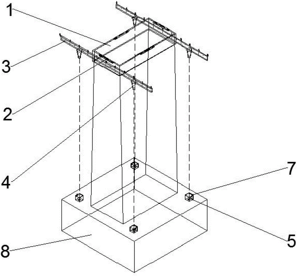 Verticality control device for slip-form construction of high bridge pier and using method thereof