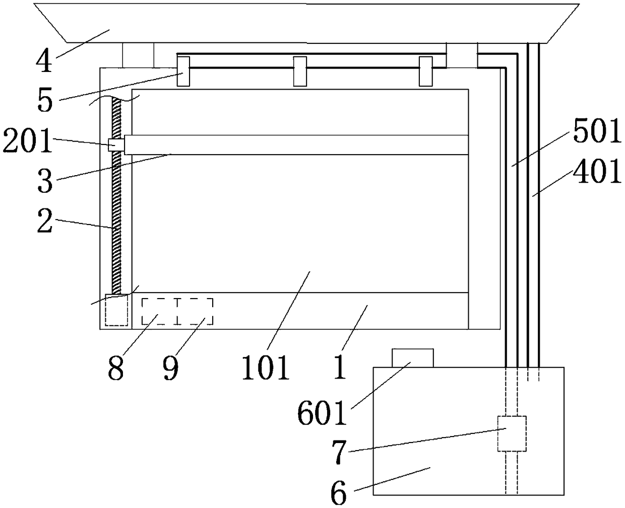 Electronic commerce advertisement displaying device based on internet of things