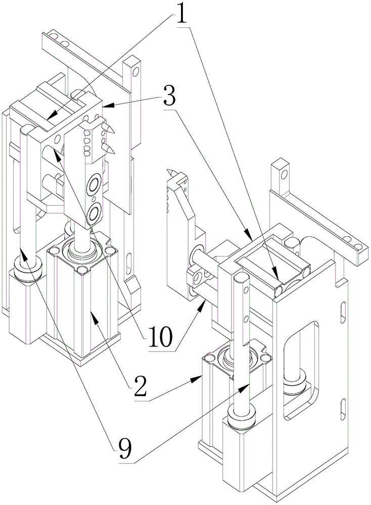 Pre-drilling device for leading wire enclosure for cylinder combination of combined firework