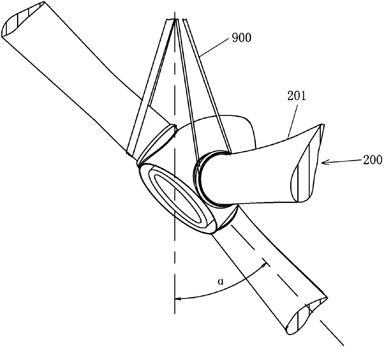 Vane wheel lifting appliance for wind generating set and vane wheel lifting method