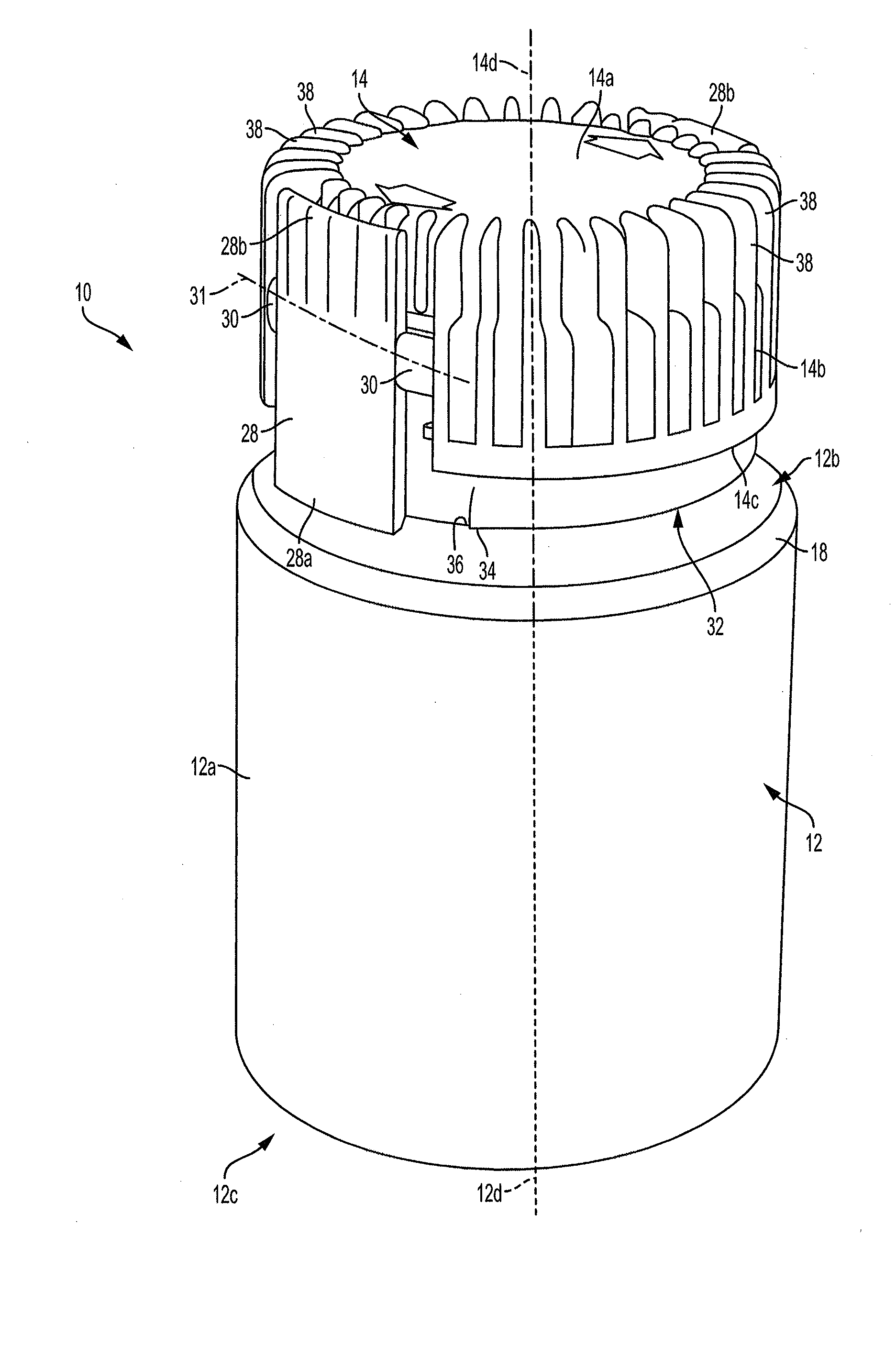 Child-resistant cap and container assembly