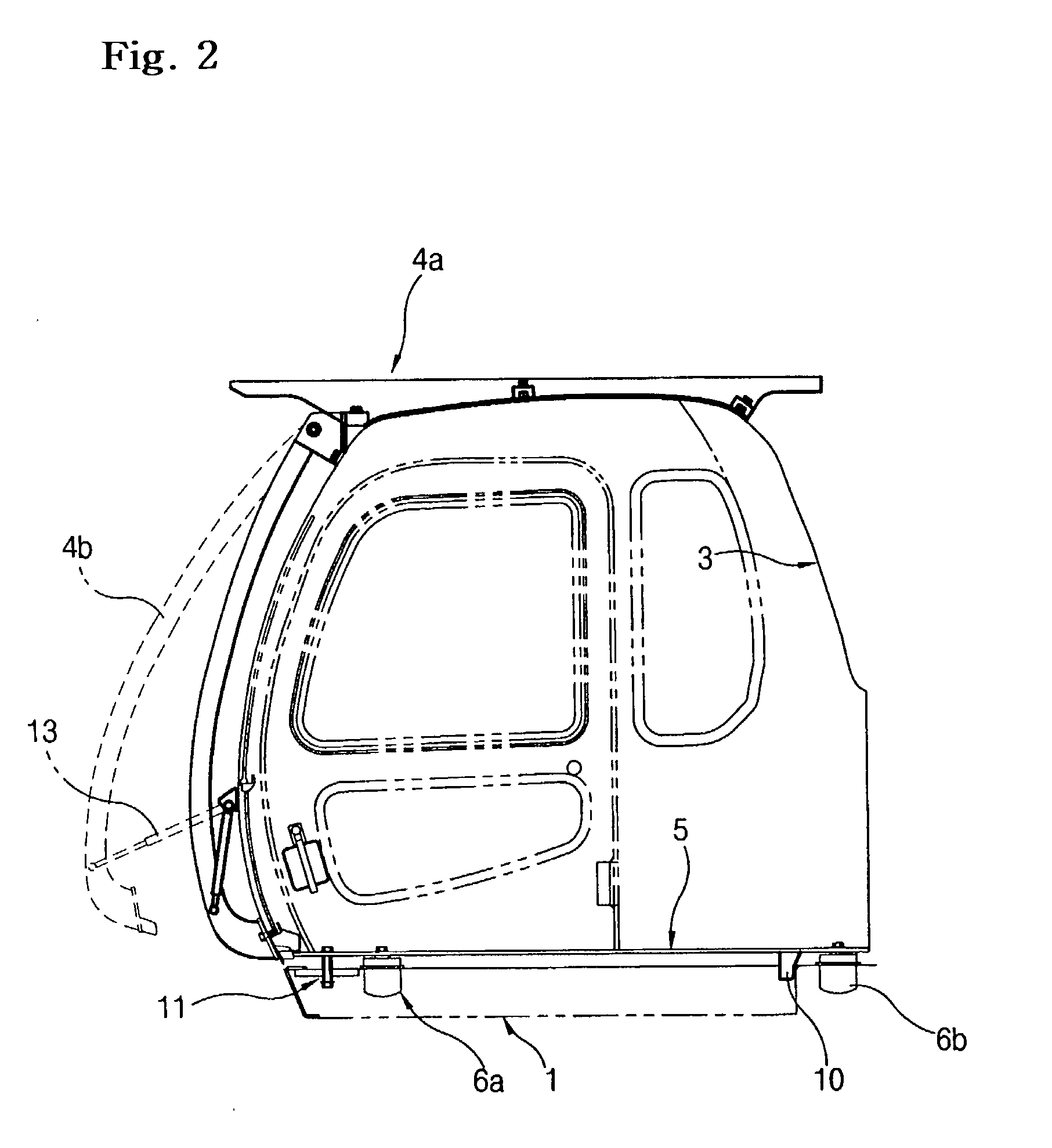 Driver protection structure and a device supporting the same