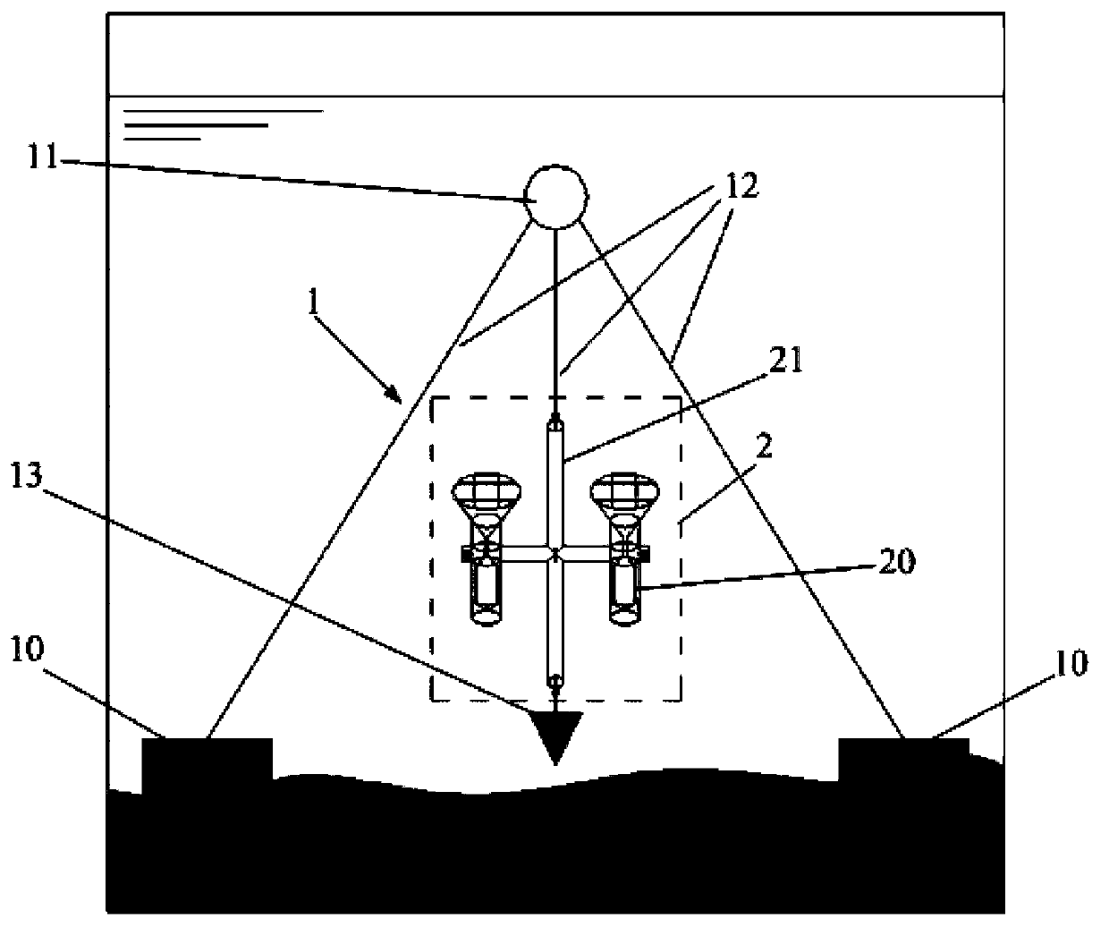 Integrated device for collecting and separating suspended particles of shallow lake