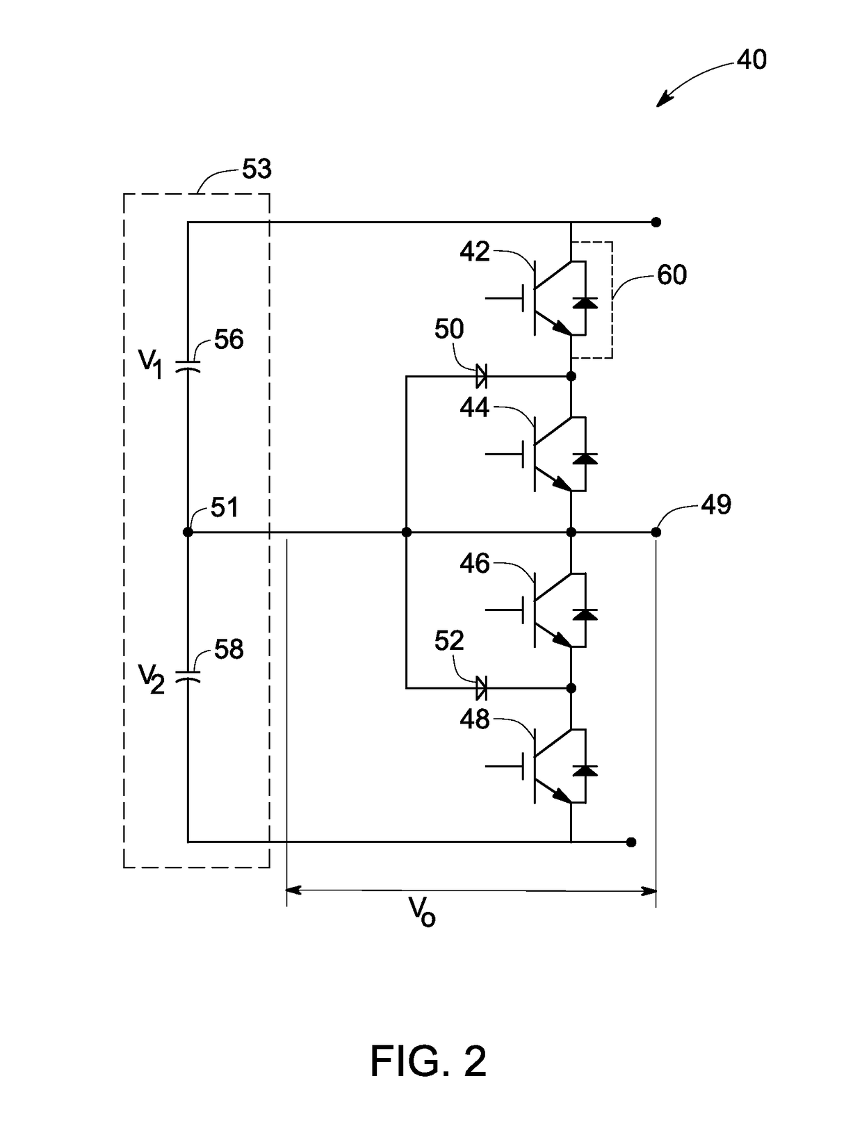 Switching device failure detection system and method for multilevel converters