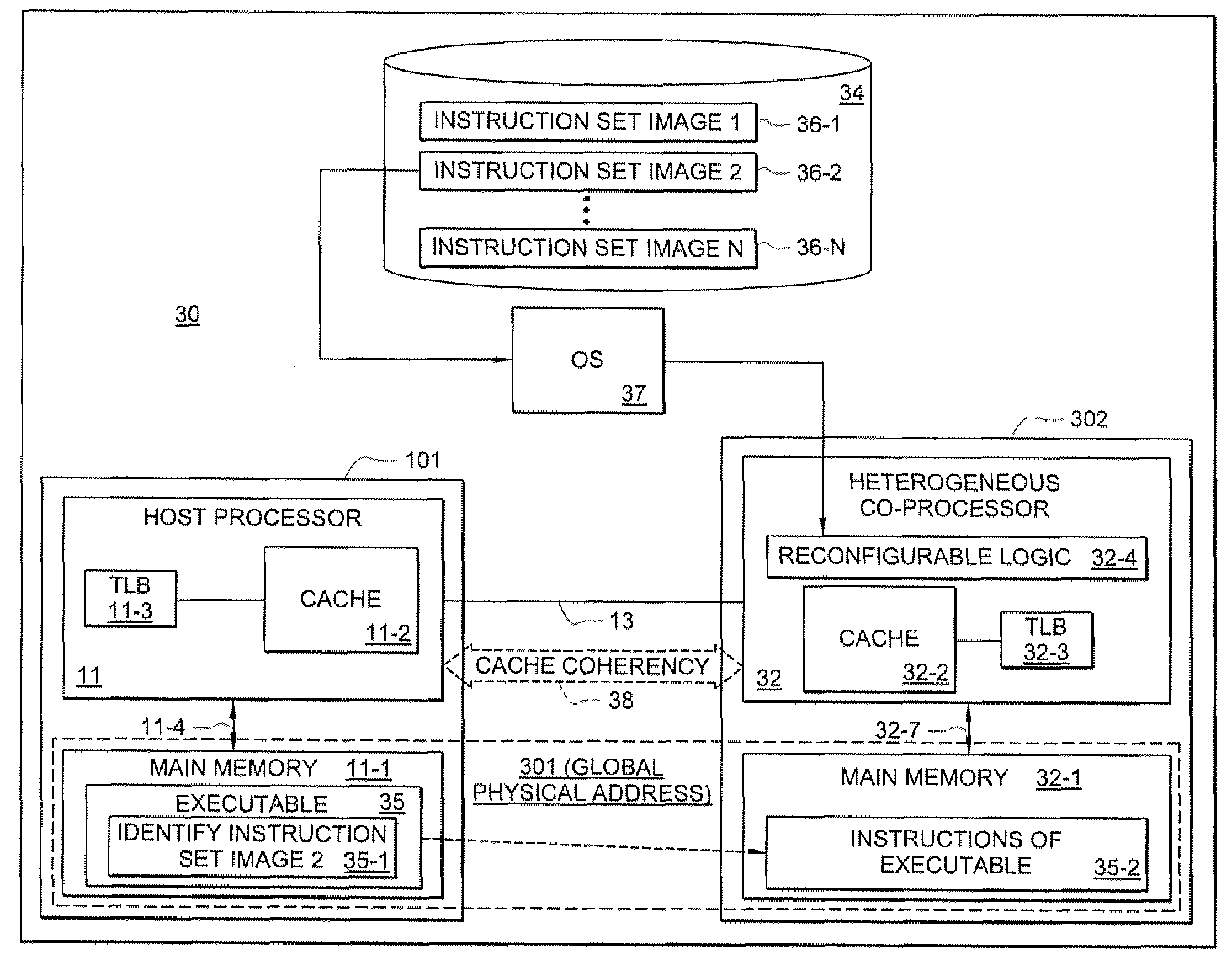 Multi-processor system having at least one processor that comprises a dynamically reconfigurable instruction set