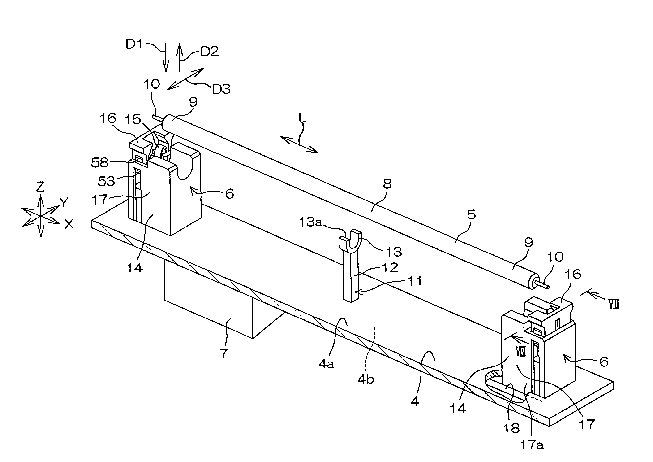 Fluorescent tube attaching structure