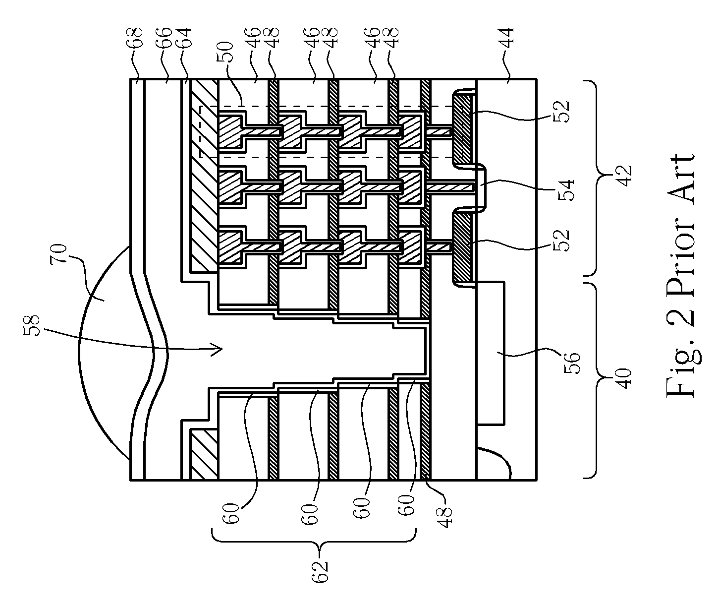 Image sensor with a waveguide tube and a related fabrication method