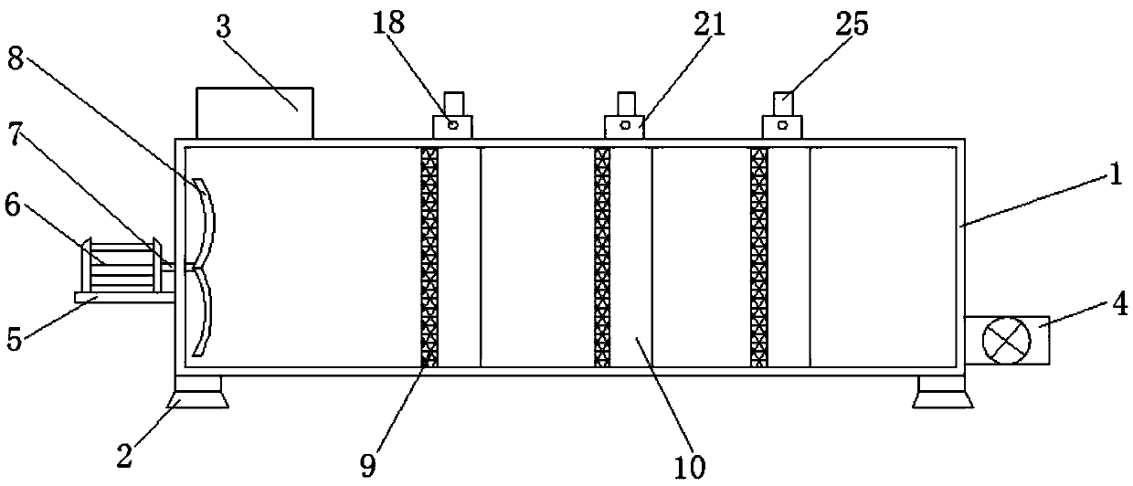 Sewage treatment device convenient for cleaning sundries