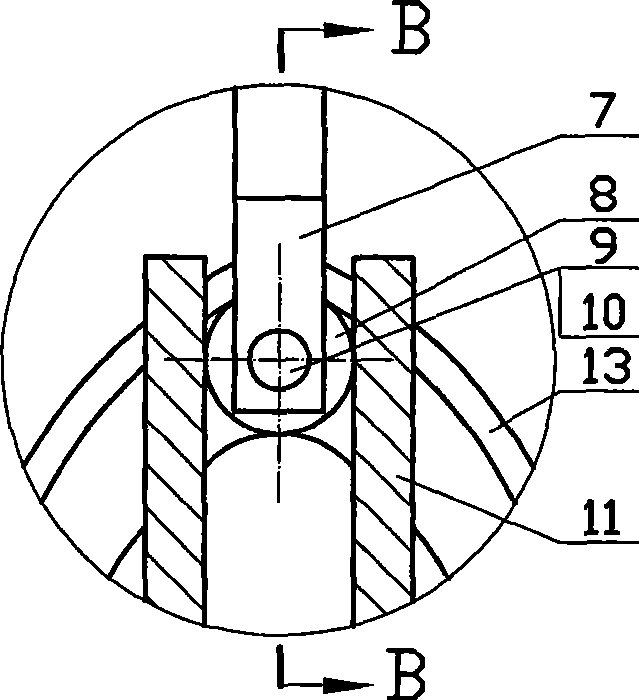 Push cam type internal combustion engine without side pressure