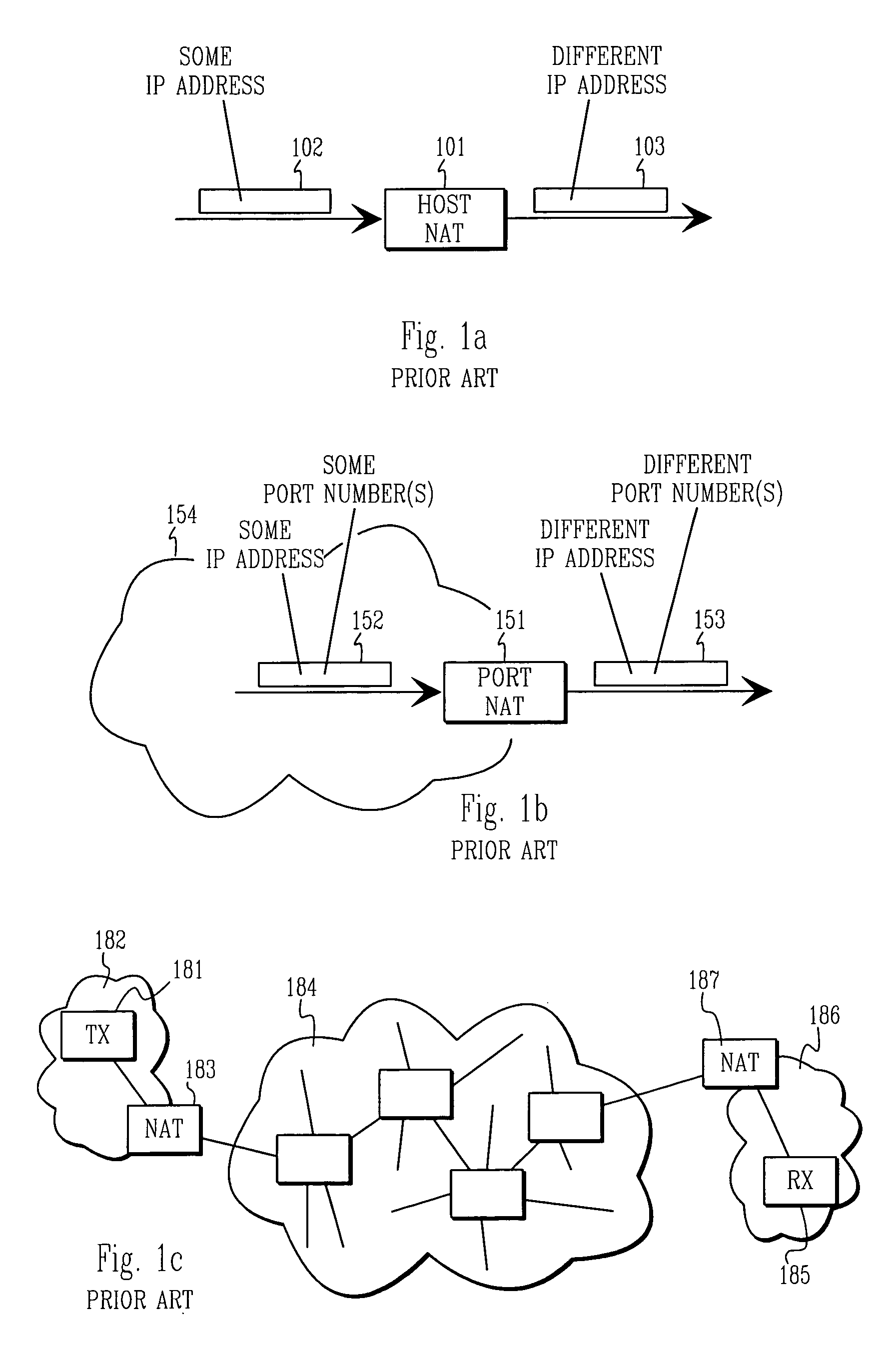 Method and arrangement for providing security through network address translations using tunneling and compensations