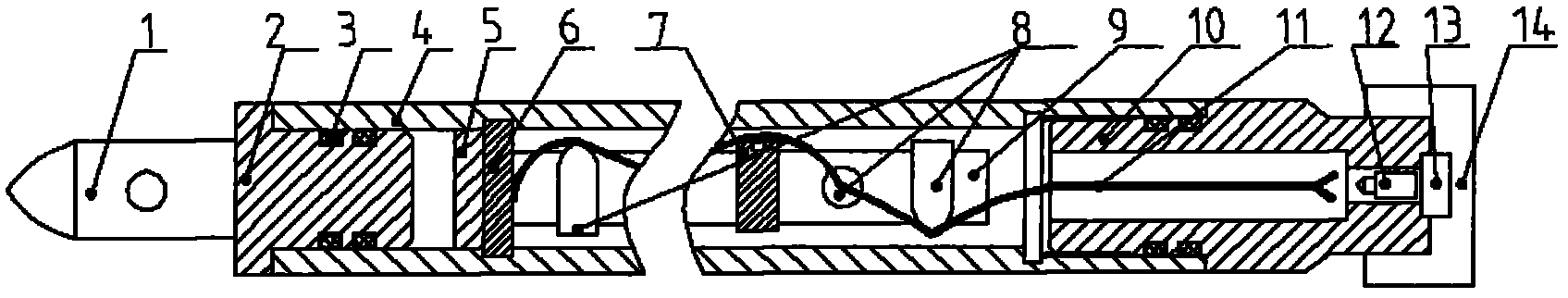 Multi-parameter real-condition monitoring method for well completion of underground perforator