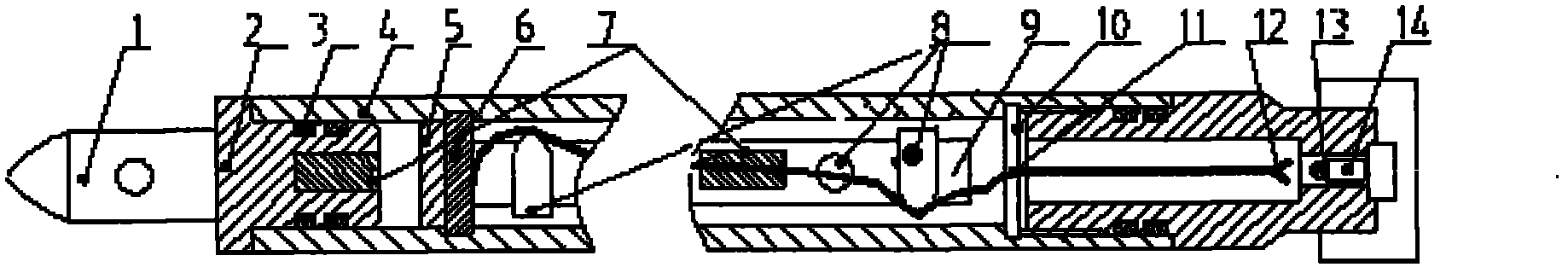 Multi-parameter real-condition monitoring method for well completion of underground perforator