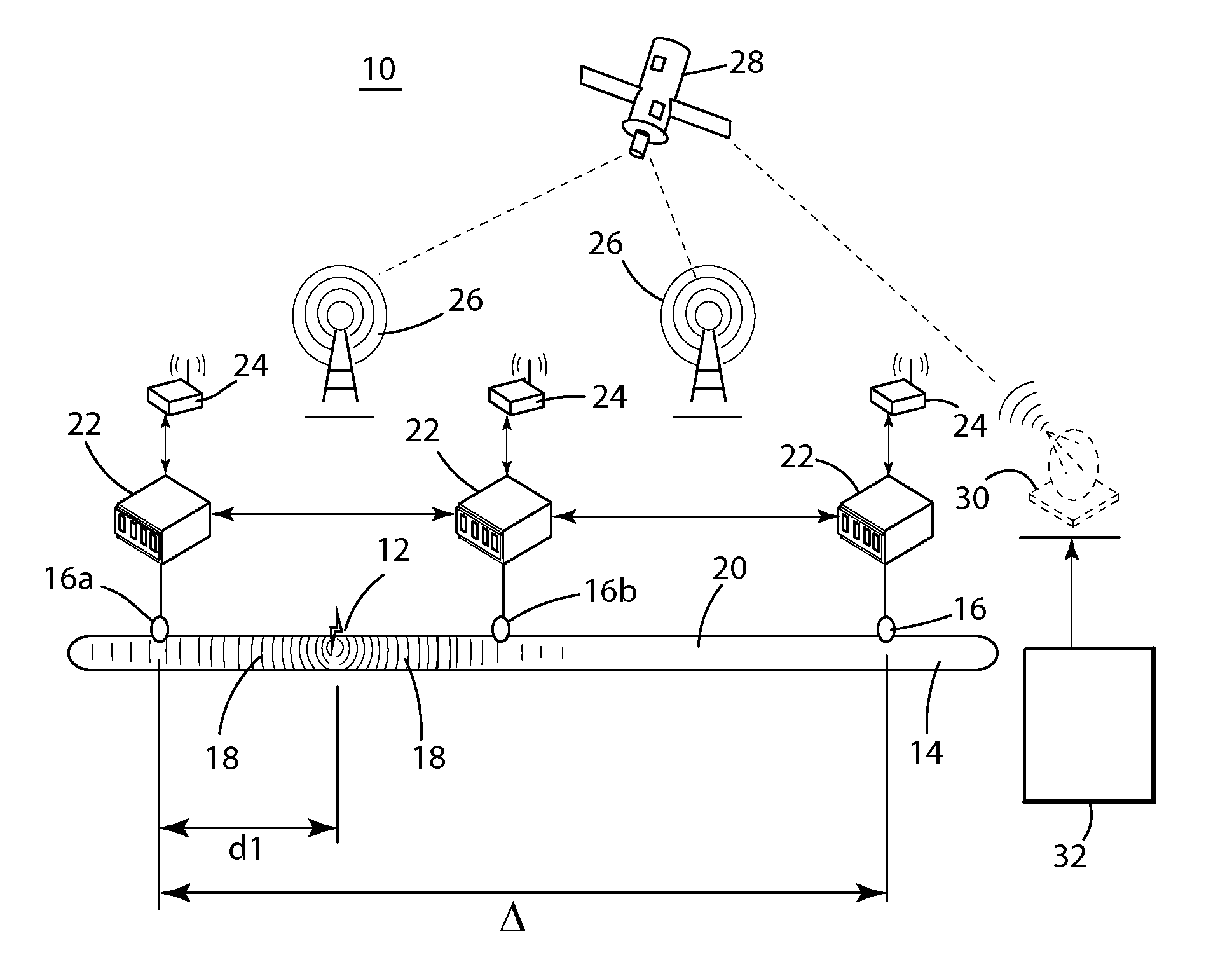 Inline Inspection System and Method for Calibration of Mounted Acoustic Monitoring System