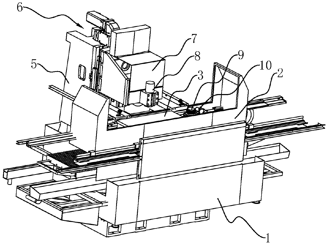 Numerical-control linear-rail slide block grinding machine